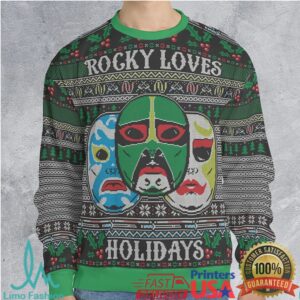Rocky Loves Holidays Ugly Christmas Sweatshirt