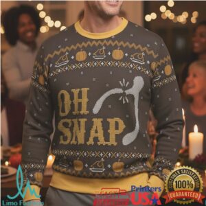Oh Snap Wishbone Thanksgiving Ugly Christmas Sweatshirt