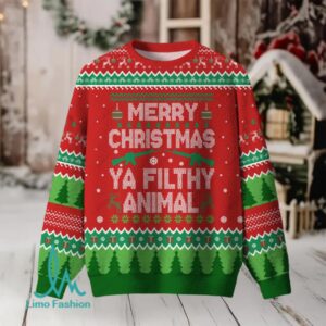 Merry Christmas Ya Filthy Animal Ugly Christmas Fuzzy Fleece Sweatshirt