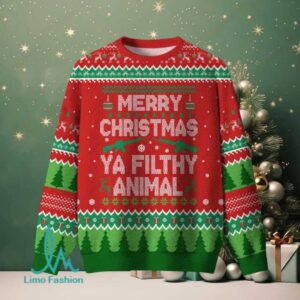 Merry Christmas Ya Filthy Animal Ugly Christmas Fuzzy Fleece Sweatshirt Merry Christmas Ya Filthy Animal Ugly Christmas Fuzzy Fleece Sweatshirt