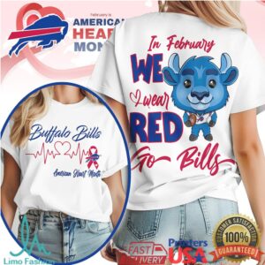 Buffalo Bills Official NFL American Heart Month 3D Shirt Buffalo Bills Official NFL American Heart Month 3D Shirt