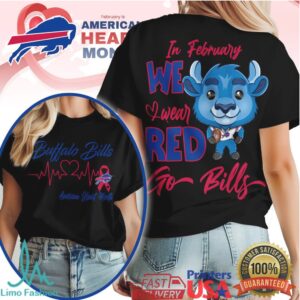 Buffalo Bills Official NFL American Heart Month 3D Shirt Buffalo Bills Official NFL American Heart Month 3D Shirt