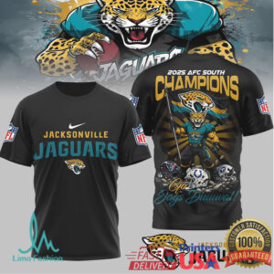 Jacksonville Jaguars Official NFL AFC South Champions Super Bowl 3D Shirt