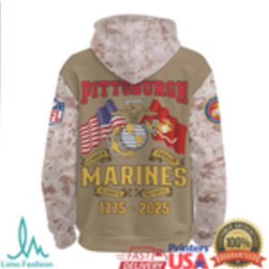 Pittsburgh Steelers Official NFL United States Marine Corps 3D Hoodie Pittsburgh Steelers Official NFL United States Marine Corps 3D Hoodie