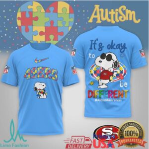 San Francisco 49ers Official NFL Autism It Is Okay To Be Different T shirt San Francisco 49ers Official NFL Autism It Is Okay To Be Different T shirt