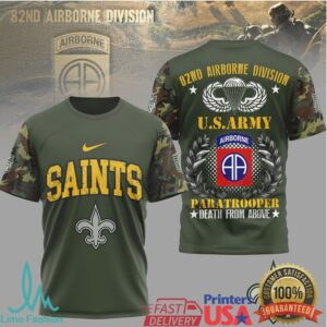 Kansas City Chiefs 82nd Airborne Division US Army Paratrooper Military Appreciation T Shirt