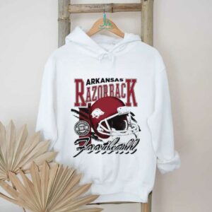 Arkansas Razorbacks hit that line varsity helmet shirt