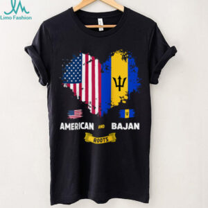 Bajan American Ideas For Barbadian USA Flag Bajan Roots Raglan Baseball Tee Shirt