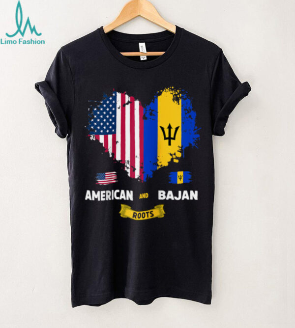 Bajan American Ideas For Barbadian USA Flag Bajan Roots Raglan Baseball Tee Shirt