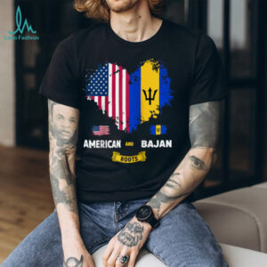Bajan American Ideas For Barbadian USA Flag Bajan Roots Raglan Baseball Tee Shirt