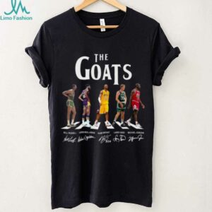 Bill Russell Kobe Bryant Larry Bird Michael Jordan The NBA Goats Shirt
