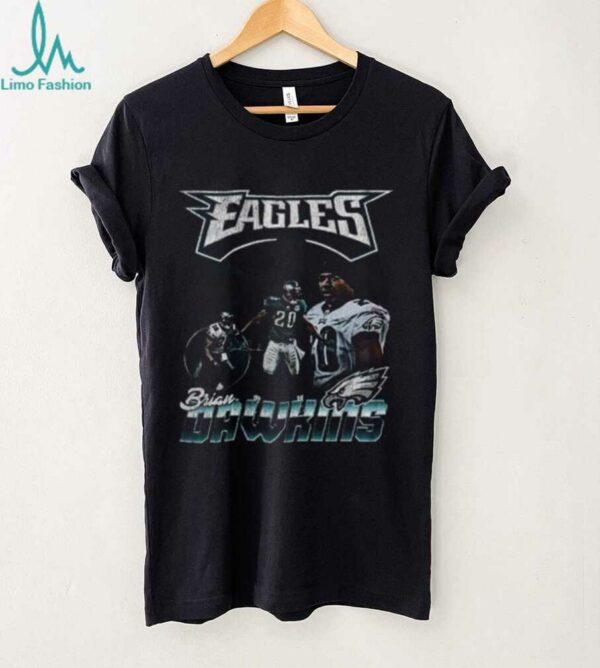 Brian Dawkins Philadelphia Eagles Black Collage Short Sleeve Fashion Player Shirt