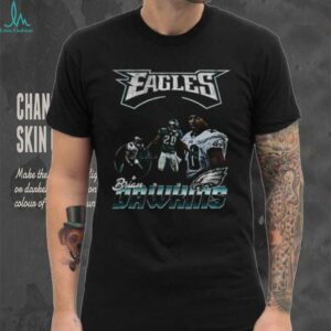 Brian Dawkins Philadelphia Eagles Black Collage Short Sleeve Fashion Player Shirt
