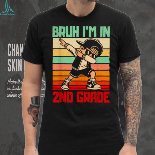 Bruh I’M In 2nd Grade Dabbing Boy Back To School Student Kid Shirt