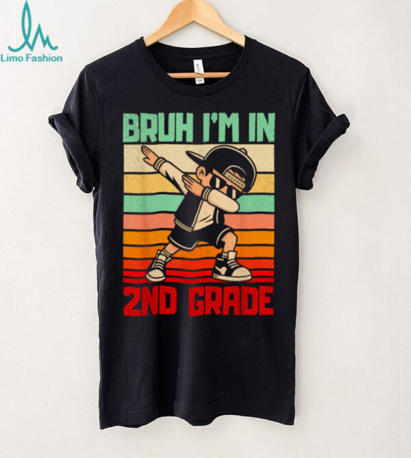 Bruh I’M In 2nd Grade Dabbing Boy Back To School Student Kid Shirt