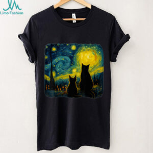 Cat Starry Night For Cat Lover Van Gogh Cat Cat Mom Cat Dad Shirt