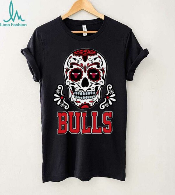 Chicago Bulls Sugar Skull Dia De Los Muertos Logo Shirt