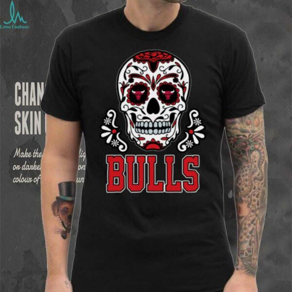 Chicago Bulls Sugar Skull Dia De Los Muertos Logo Shirt