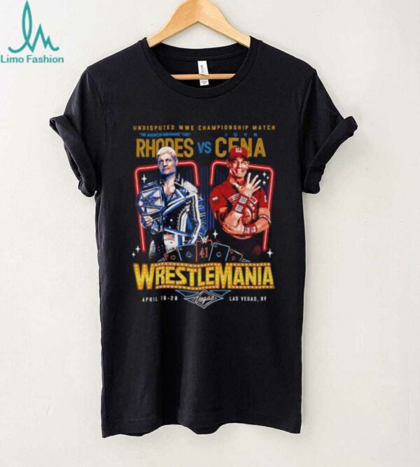 Cody Rhodes vs. John Cena WrestleMania 41 shirt