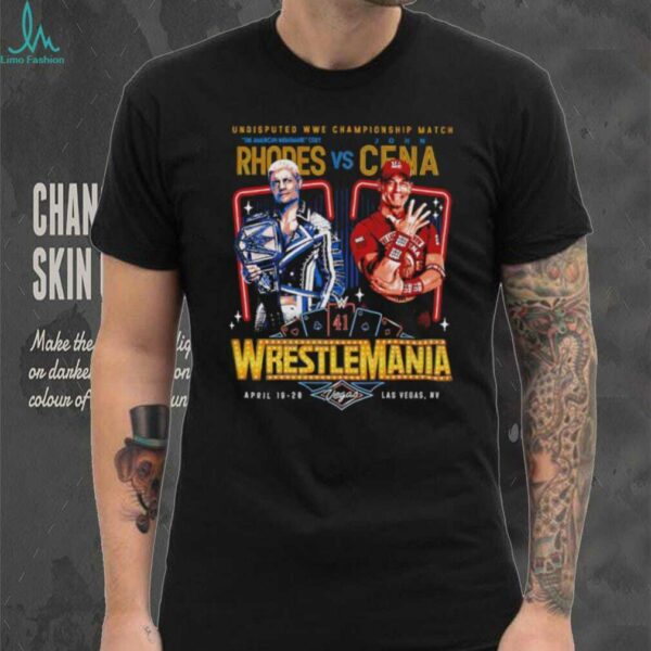 Cody Rhodes vs. John Cena WrestleMania 41 shirt