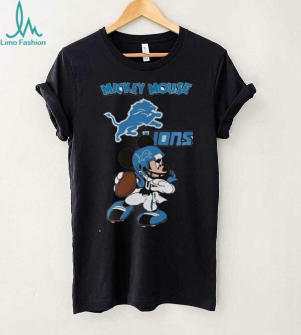 Detroit Lions Football Nfl X Mickey Mouse Movie Baseball Shirt