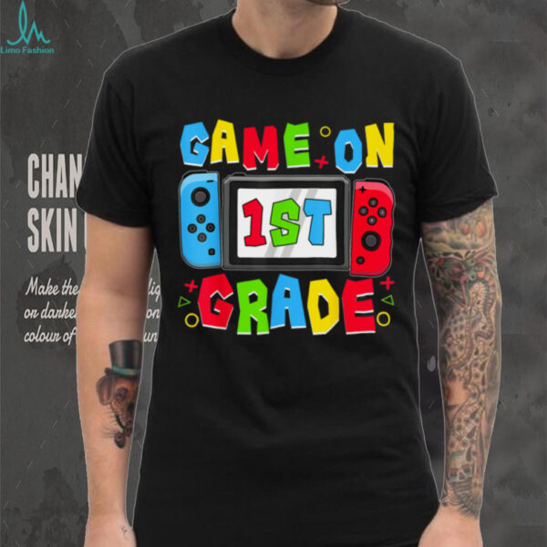Game On 1st Grade Gamer Back To School First Day Boys Shirt