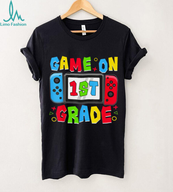 Game On 1st Grade Gamer Back To School First Day Boys Shirt
