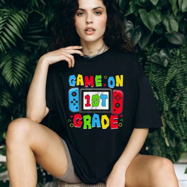 Game On 1st Grade Gamer Back To School First Day Boys Shirt