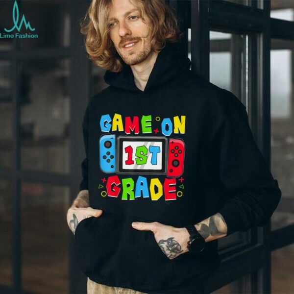 Game On 1st Grade Gamer Back To School First Day Boys Shirt
