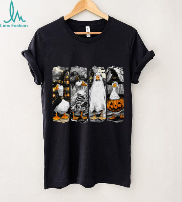 Halloween Silly Goose Witch Skeleton Ghost Pumpkin Shirt