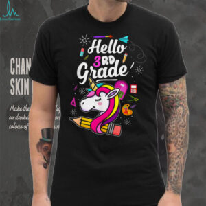 Hello 3rd Grade Back To School Unicorn Teacher Shirt