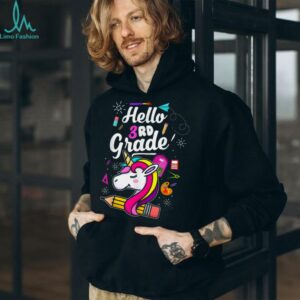 Hello 3rd Grade Back To School Unicorn Teacher Shirt