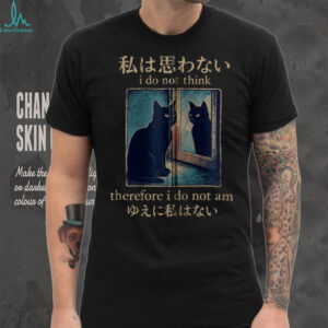 I Do Not Think Therefore I Do Not Am Japanese Cat Meme Zip Shirt