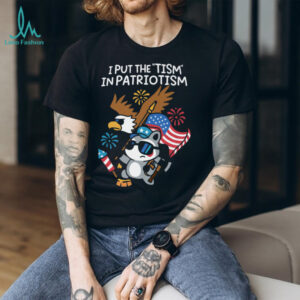 I Put The Tism In Patriotism Athletic Eagle Shirt