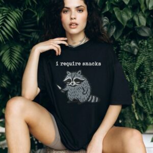 I Require Snacks Raccoon Shirt