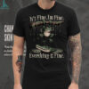 I Do Not Think Therefore I Do Not Am Japanese Cat Meme Zip Shirt