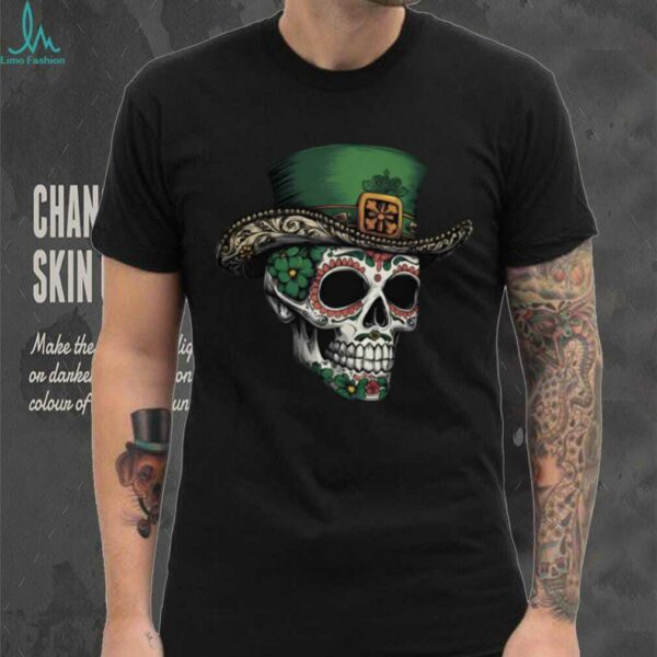 Irish I Were Mexican Sugar Skull T Shirt