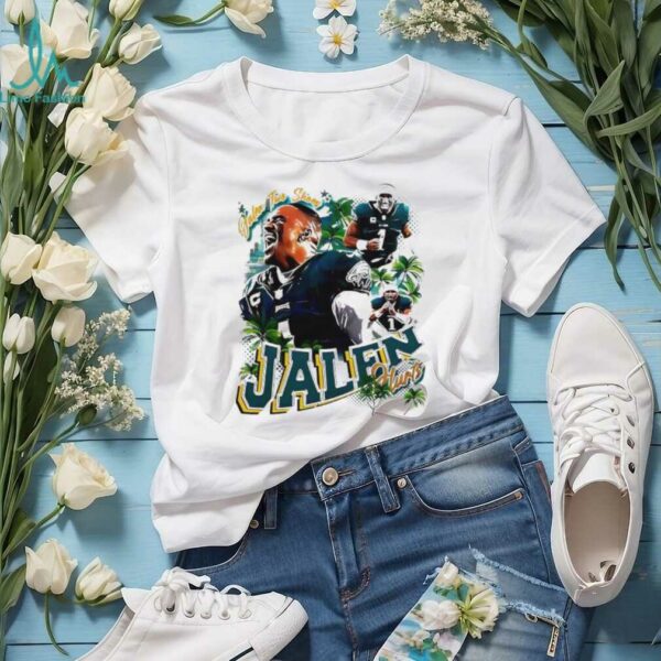 Jalen Hurts Philadelphia Eagles football palm trees vintage style