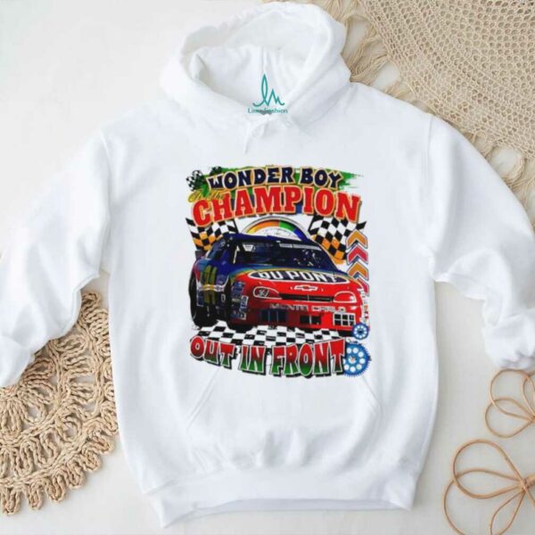 Jeff Gordon Wonder boy champion Dupont race car Nascar shirt