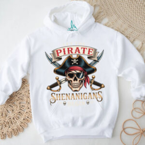 Let The Pirate Shenanigans Begin Halloween Skull Bandana Boy Pullover Shirt
