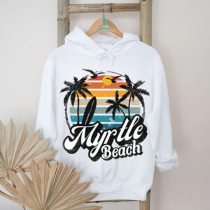 Myrtle Beach South Carolina Palm Tree Surf 70'S Retro Sunset Shirt