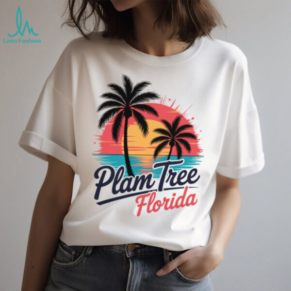 Palm Tree Florida Sunset Tropical Beach Art Shirt