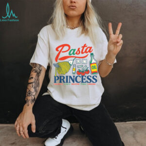 Pasta Princess Retro Foodie Doodle Art Design Shirt