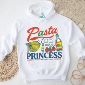 Pasta Princess Retro Foodie Doodle Art Design Shirt
