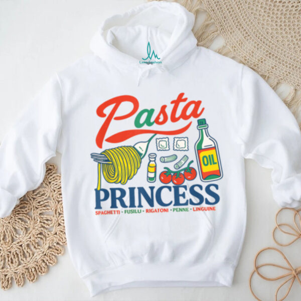 Pasta Princess Retro Foodie Doodle Art Design Shirt