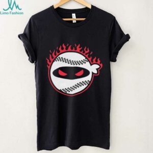 Pitching Ninja fire baseball shirt