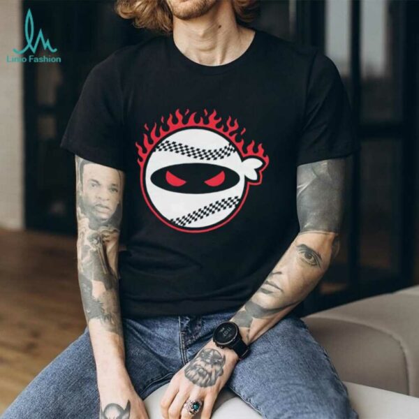 Pitching Ninja fire baseball shirt