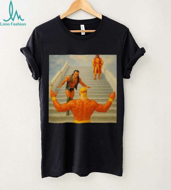 Rest in peace Hulk Hogan wrestling heaven is now running wild shirt