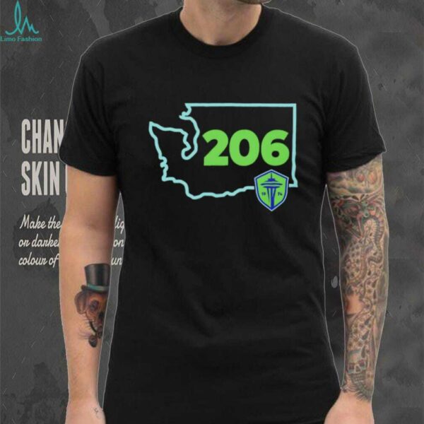 Seattle Sounders FC 206 Area Code State shirt