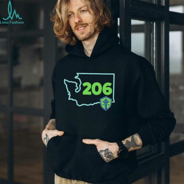 Seattle Sounders FC 206 Area Code State shirt